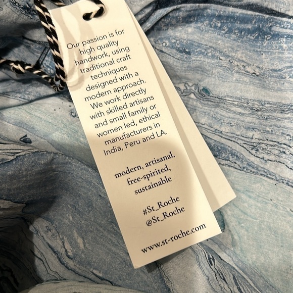 St. roche Selma Skirt marbled ocean blue maxi skirt women’s large new with tags - Picture 5 of 8